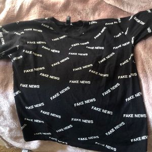 Forever 21 Graphic "Fake News" Tee